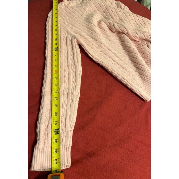 Ralph Lauren Womens Old Money Logo Sweater Size XL Pink Soft Girl Tennis Prep - Picture 5 of 10